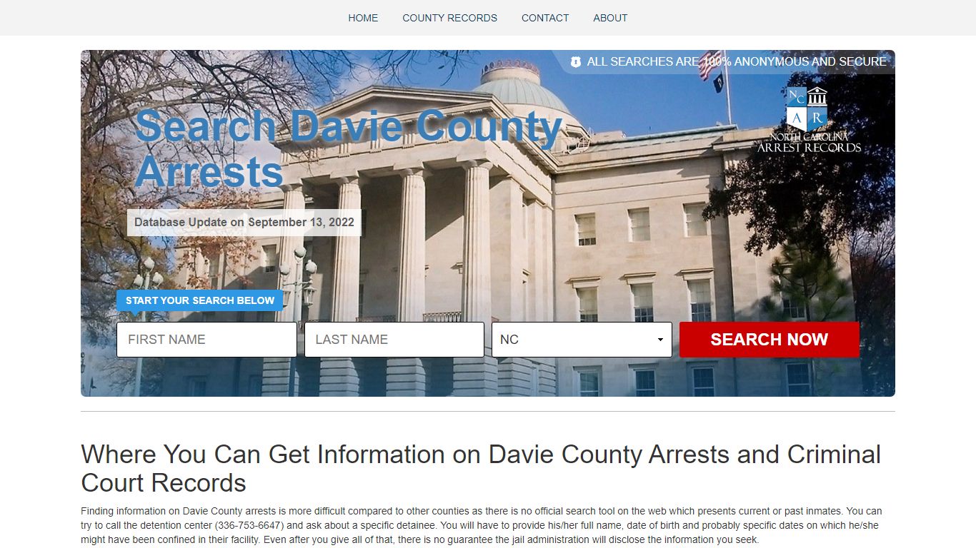 How to Inquire about Davie County Arrests & Court Records